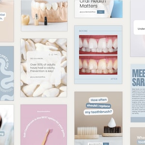 Dental Instagram Templates: 90+ Canva Posts for Dentists