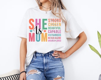 She Is Mom Shirt, Mama T Shirt, Mothers Day Shirt, Trendy Mom Shirt, Mom Tshirt