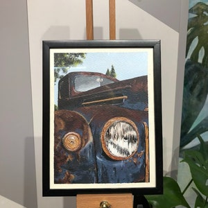 Cadeau pour voiture personnalisé, peinture à l'huile de voiture sur toile, peinture automobile, oeuvre d'art de voiture classique, décoration de passionné de voiture, cadeau de fête des pères image 1