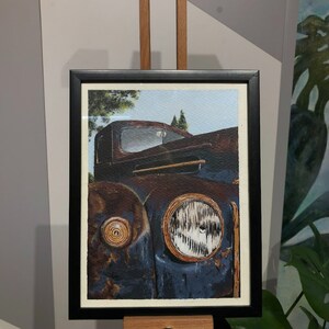 Cadeau pour voiture personnalisé, peinture à l'huile de voiture sur toile, peinture automobile, oeuvre d'art de voiture classique, décoration de passionné de voiture, cadeau de fête des pères image 5