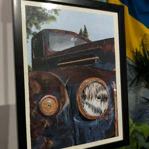 Cadeau pour voiture personnalisé, peinture à l'huile de voiture sur toile, peinture automobile, oeuvre d'art de voiture classique, décoration de passionné de voiture, cadeau de fête des pères image 2