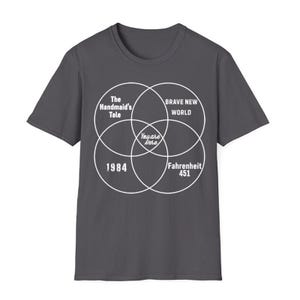 Dystopian Venn Diagram T-shirt, Funny You Are Here Sweatshirt, 1984 Fahrenheit 451 Brave New World Hoodie, Anti Government Gift Idea