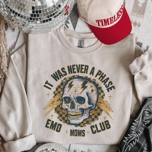 It Was Never A Phase Sweatshirt, Emo Moms Club T-shirt, Skeleton Mama Hoodie, Elder Emo, Mothers Day Gifts, Emo Mama Tee, Motherhood Tee