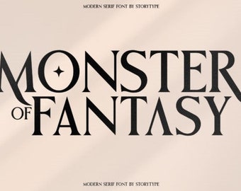 Monster of Fantasy Font, Beautiful Font, Casual Font, Script Font, Vintage Font, Calligraphy Font, Classic Font, Elegant Font, Wedding Font