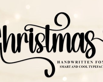 Christmas Font, Elegant font, Calligraphy font, Modern Font, Commercial Use, Canva font, Display font, Fancy font, Script font, Cute Font