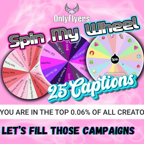 25 WHEEL SPIN CAPTIONS