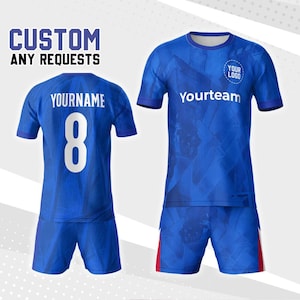 Personalized The Blue Soccer Jersey, Custom Name & Number, Gift for Soccer Fan, Home Kit 2025 Uniform, Gift for Him, Birthday Shirt