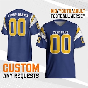 Custom Famous Team Super Star Sport Blue Football jersey Larusso89, Larusso Jersey Football, Custom Name Number Shirt, Jersey Uniform Gift