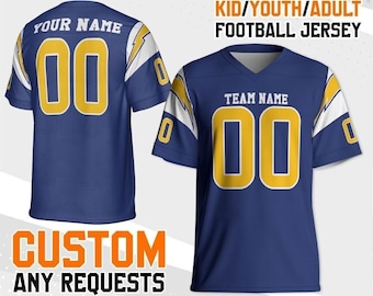 Custom Famous Team Super Star Sport Blue Football jersey Larusso89, Larusso Jersey Football, Custom Name Number Shirt, Jersey Uniform Gift