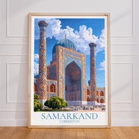 Uzbekistan Print Samarkand Illustration Uzbekistan Poster Samarkand ...