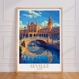 Sevilla Reiseposter – Spanien Wandkunst | Sevilla Print | Sevilla Vintage Travel Poster | Sevilla Geschenk | Sevilla Kunstdruck