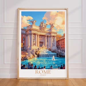 Poster di viaggio di Roma – Arte murale italiana | Stampa di Roma | Manifesto turistico d'epoca di Roma | Regalo di Roma | Stampa artistica di Roma