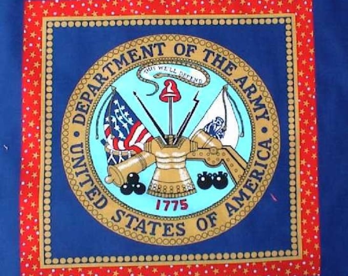 US ARMY Quilt Fabric Military Soldier Pillow Panels Etsy
