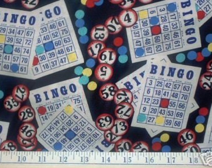 BINGO Cotton Quilt Fabric Yardage Make Your Own Dauber Bag Etsy