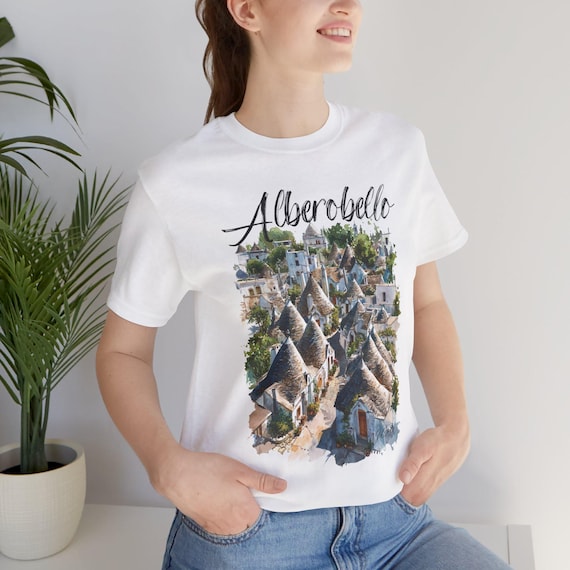 Alberobello Italy Shirt: Puglia Watercolor Graphic Tee - Etsy