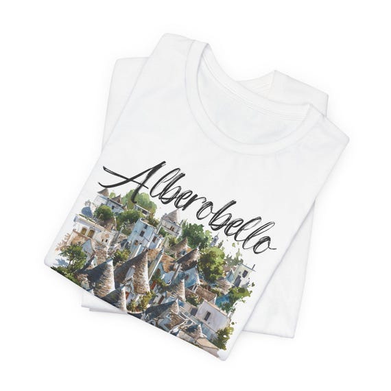 Alberobello Italy Shirt: Puglia Watercolor Graphic Tee - Etsy