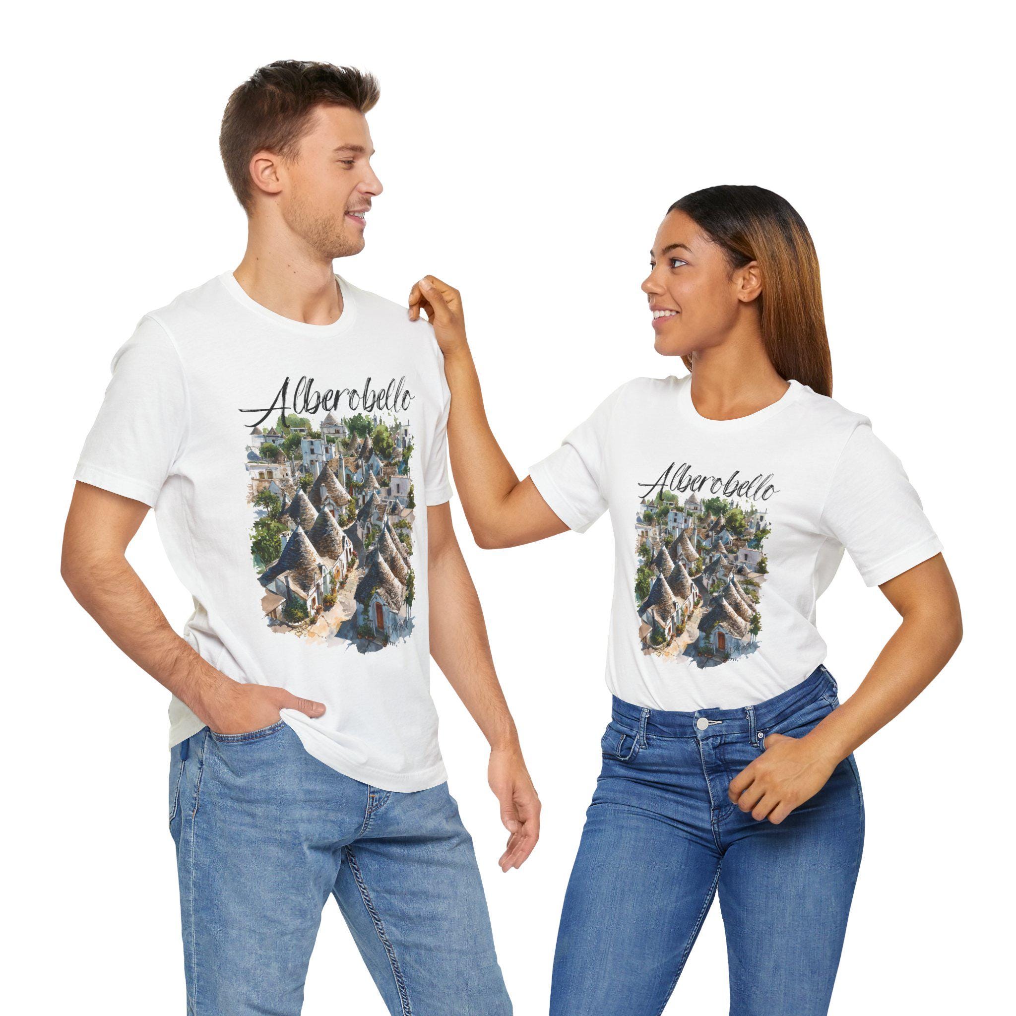 Alberobello Italy Shirt: Puglia Watercolor Graphic Tee - Etsy