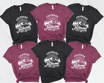Colorado Family Vacation Shirts 2025, Custom Mountain Trip Tees, Matching Nature Travel Tops, Personalized Group Hiking Shirts
