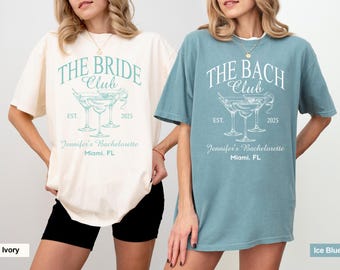 Comfort Colors Bachelorette Party T-Shirts: The Bach Club, Bridesmaid Gifts