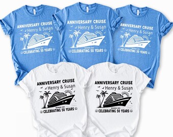 Personalized Anniversary Cruise T-Shirt: Couples Vacation Gift