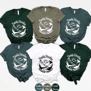 Custom Mountain Family Vacation Shirts, Matching Cabin Trip Tees, Personalized Nature Adventure T-Shirts, Hiking Group Outfit