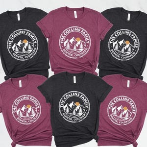 Custom Mountain Family Vacation Shirts: Matching Colorado Hiking Tees