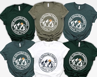 Colorado Family Trip Shirts, Custom Mountain Vacation Tees, Personalized Reunion T-Shirts, Denver Travel Group Shirts, Matching Family Tops