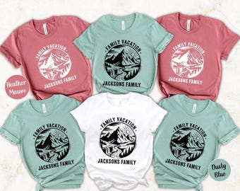 Custom Mountain Family Vacation Shirts: Personalized Hiking Trip Tees
