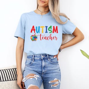 Autism Teacher T-Shirt: Puzzle Apple Design, Autism Awareness Apparel