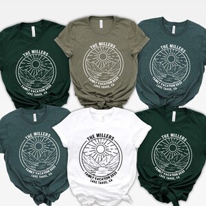 Lake Tahoe Family Vacation Shirts 2025: Custom Matching Mountain Trip Tees