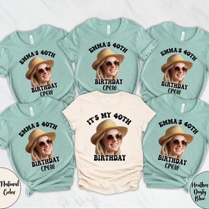 Custom Birthday Crew Shirts: Personalized Photo Party Tees