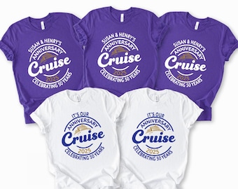 Personalized Anniversary Cruise Shirts: Matching Couple Tees