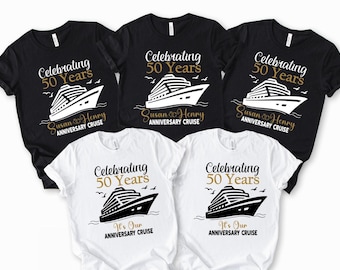 Custom Anniversary Cruise T-Shirt: Personalized Wedding Date Gift