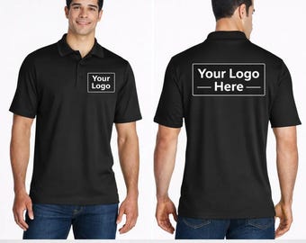 Custom Polo Shirts, Business Uniform Apparel, Logo Workwear Top, Company Branding Clothing, CORE 365 Performance Collared Tee