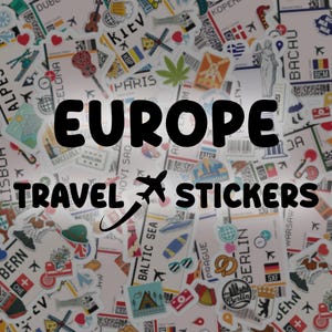 Iconische steden van Europa – sticker van 4 inch / laptop-, fles-, notebookdecor / esthetische reisstickers