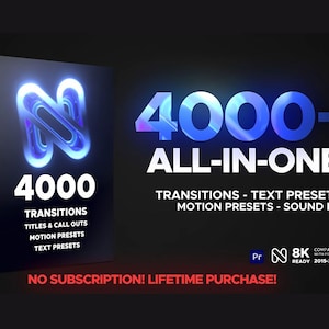 4000+ Modern Transitions For Premiere PRO | Sleek Transitions Pack for Premiere Pro | Contemporary Transitions Bundle for Premiere Pro