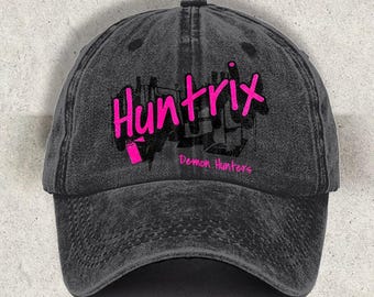 Demon Hunter Huntrix Printed Baseball Cap, Huntrix Girl Unisex Gulf Hat, Gift for Huntrix Fan, Trending Movie Classic Cap