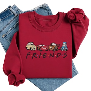 McQueen Embroidered Sweatshirt, Disney Cars Lightning Embroidered Hoodie, McQueen Sally Shirt, Cars Movie Characters Shirt