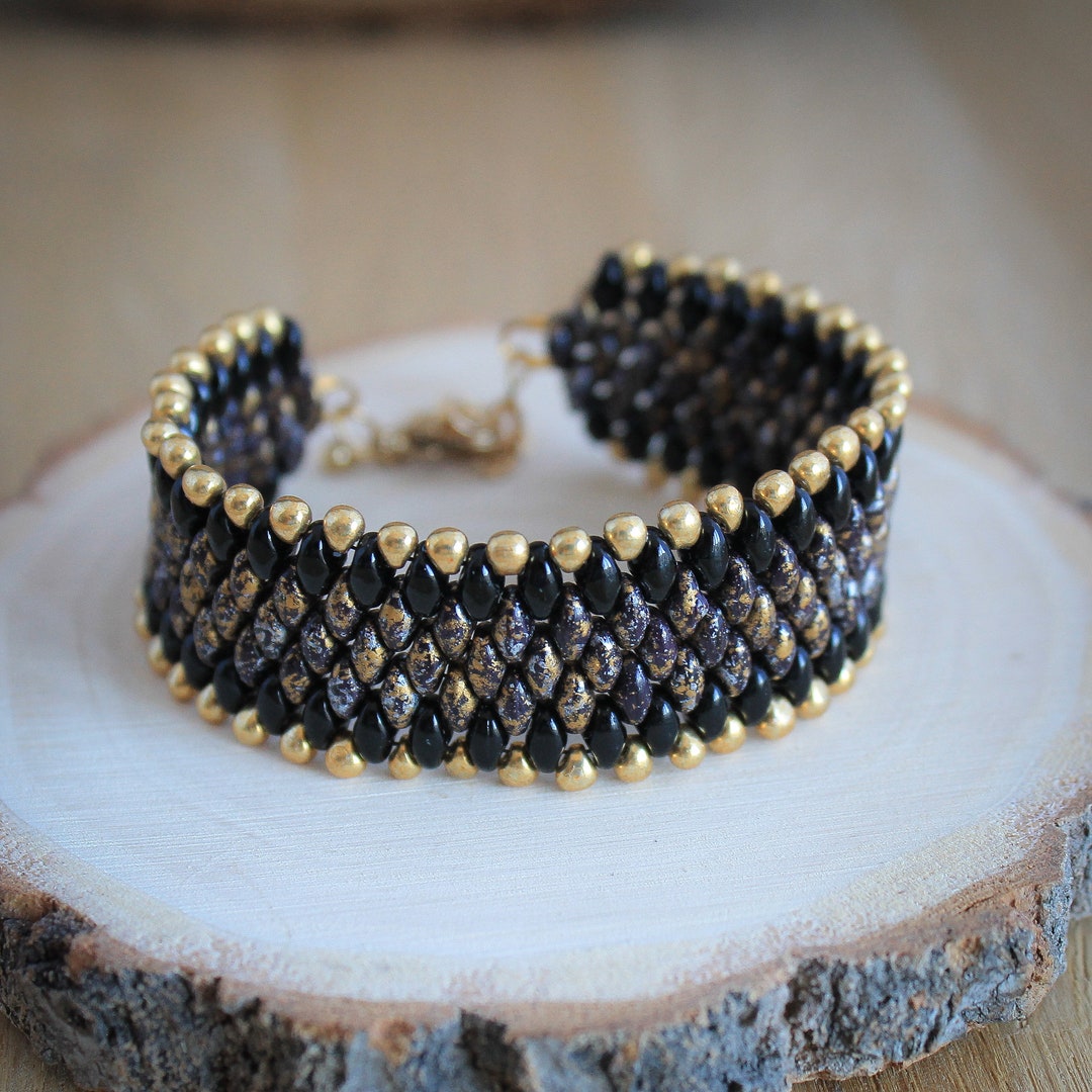Snakeskin Bracelet, Beaded Python Ribbon, Copperhead Serpent ...