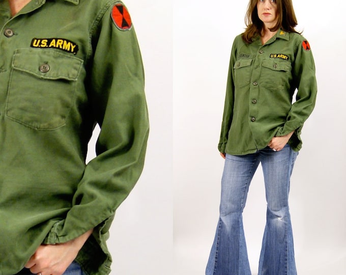 Vintage US Army Fatigue Shirt or Jacket Etsy