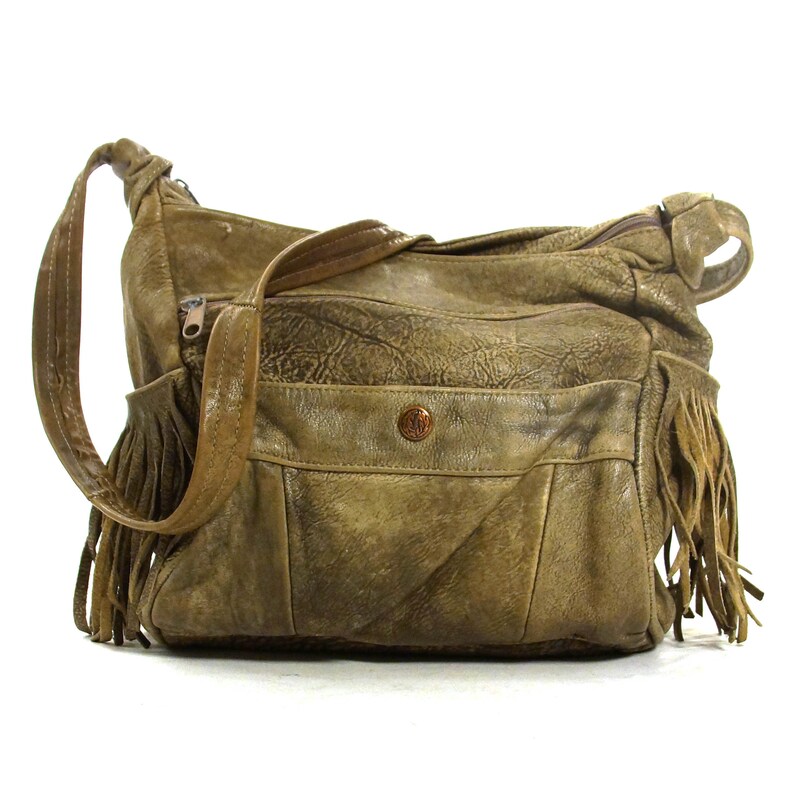Vintage Leather Hobo Bag IUCN Water