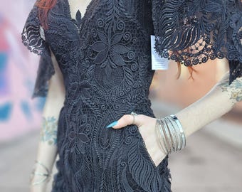 Vintage Y2K Black Lace Jumpsuit
