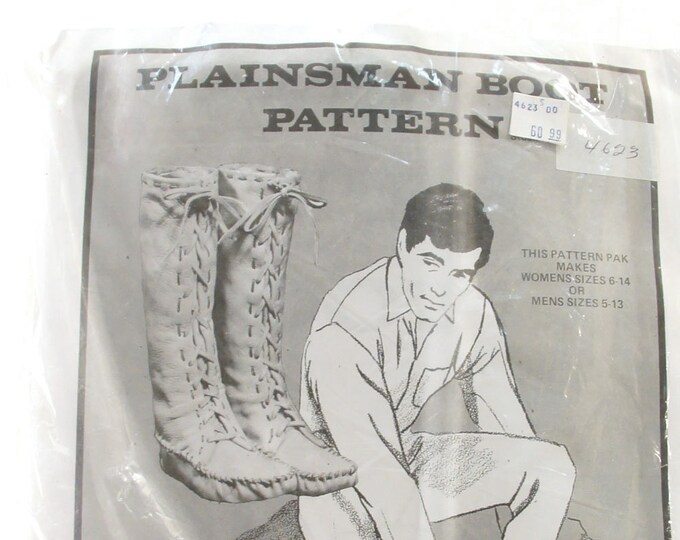 70s Moccasin Boot Kit by Tandy Leather Company / Complete Kit With