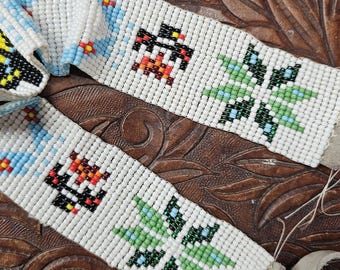 Vintage Loom Beaded Thunderbird Choker Necklace or Hat Band