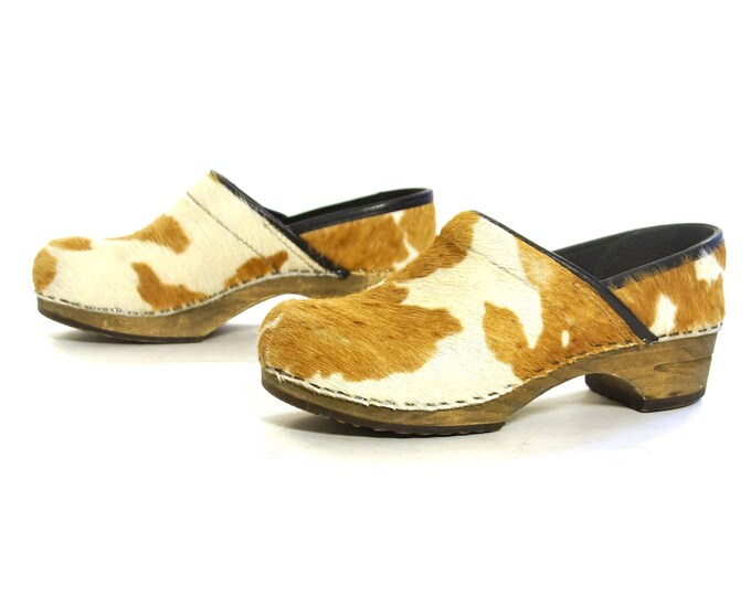 cowhide clogs
