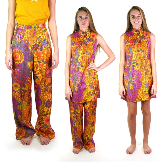 Bloomingdale's Mod Boho Hippie Dress and Pants Lou