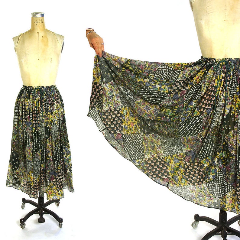 cotton gauze maxi skirt