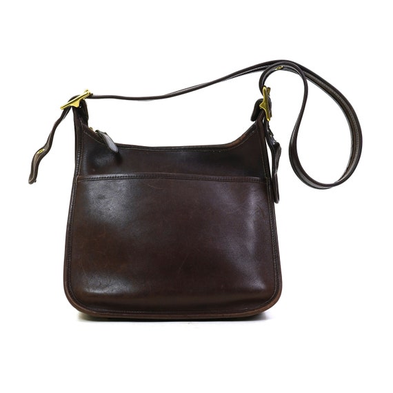 Coach Leather Shoulder Bag in Chocolate Brown Vint