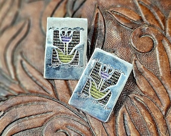 Vintage Sterling Silver Earrings by Daslin
