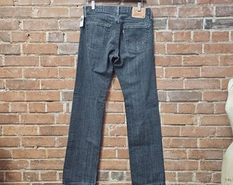 Levi's 514 Grey Jeans Unisex 33 Waist 34.5 Inseam